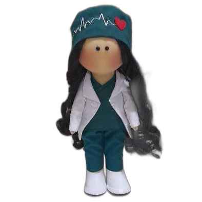 عروسک روسی طرح خانم دکتر ماما ارتفاع ۳۲ سانتیمتر